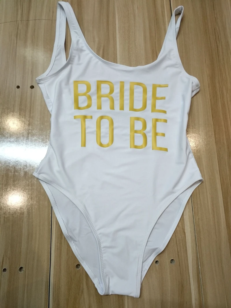 Буквы &quotBRIDE TO BE&quot печати Одна деталь купальник сексуальные стринги бикини