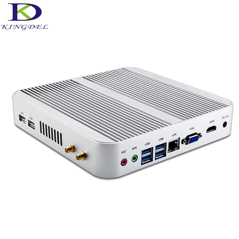 Новый безвентиляторный мини-ПК 7-го поколения Core i3 7100U Barebone Windows 10 неттоп 4K VGA HDMI HTPC