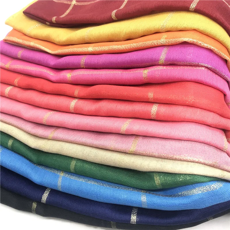 

1PC fashion square size gold plaid print hijab scarf grid design geometric pashmina muslim hijabs scarves tudung