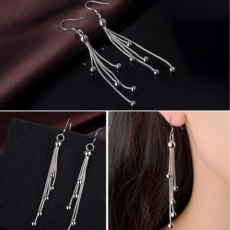 Fashion Korean Long Tassel Earrings For Women Accessories Jewelry Retro White Color Beads 2019 boucle d'oreille Gift | Украшения и