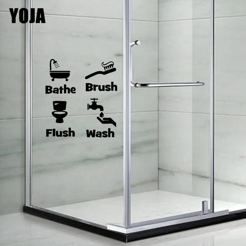 YOJA 28x25 6 см (одна группа) Ванная комната Креативный логотип наклейки на стену для