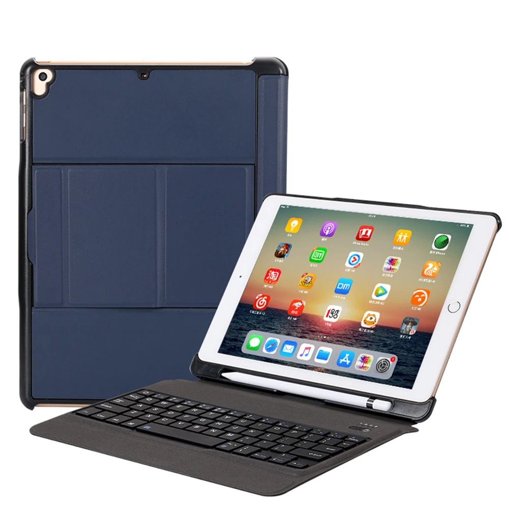 Чехол для iPad / 9,7 Съемная клавиатура W держатель карандаша кожаный чехол для iPad 9,7 планшет клавиатура klavye A1893 A1954