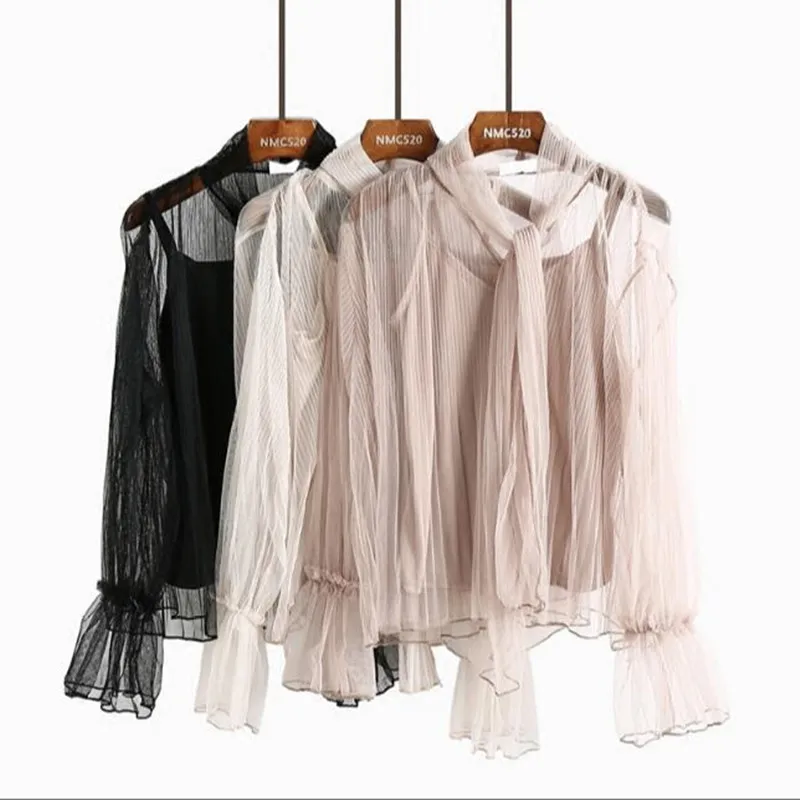 Женская одежда 2018 женская дикая Милая темпераментная рубашка с