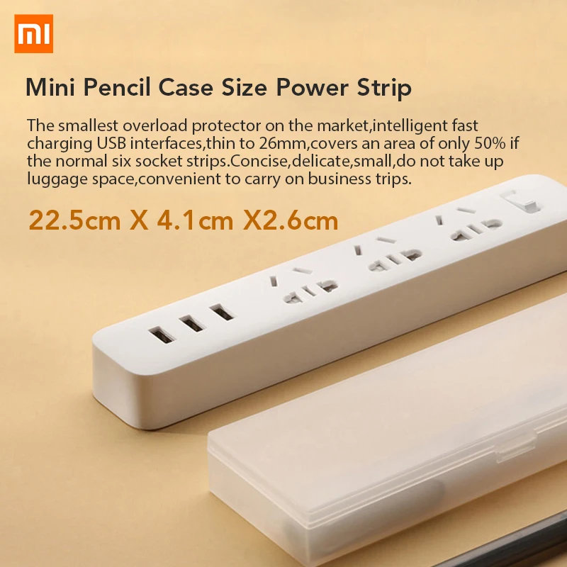 Оригинальная смарт лента Xiaomi Mijia 3 2A с usb портами для быстрой зарядки + гнезда Xiaom MI