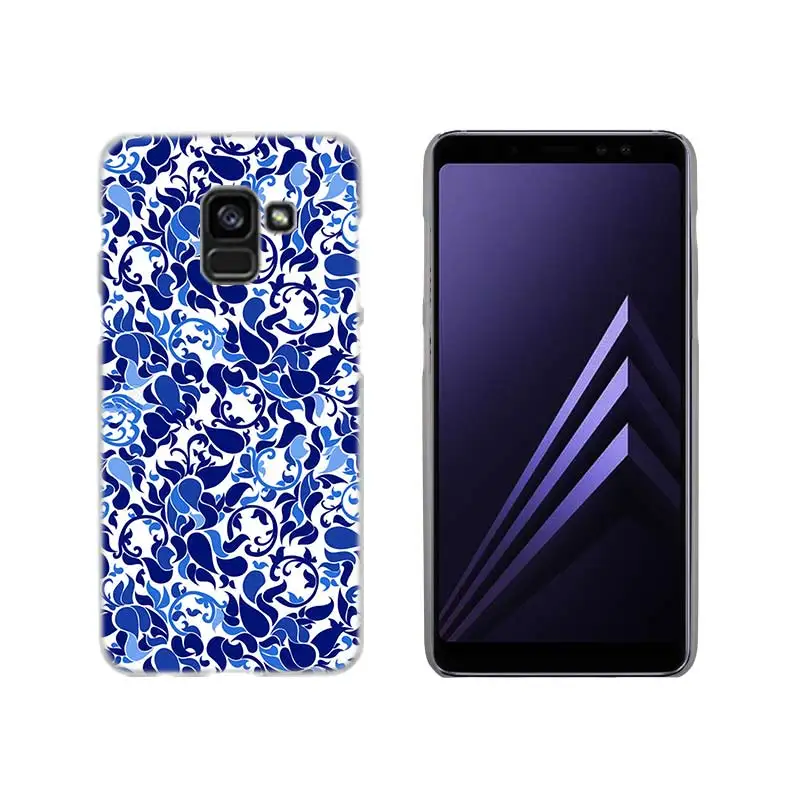 Китай(материк) Цветочный Узор Жесткий чехол для Samsung Galaxy A7 A6 A8 плюс A9 A3 A5 A30 или A20 A50 A60 A70
