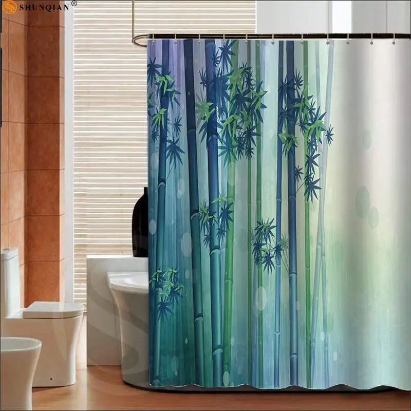 Bamboos занавеска для душа Spa Декор плесени стойкая ванная комната Zen сад тема декор