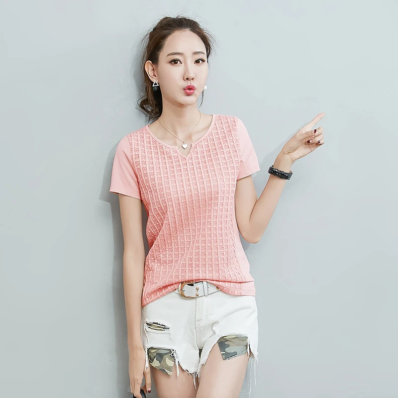 Poleras Mujer Verano 2018 летняя белая футболка Для женщин корейские футболки розовая s топы