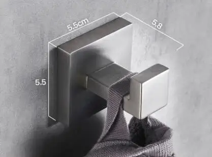 robe hood 304 аксессуары для ванной комнаты из нержавеющей стали, вешалка для полотенец, полка для ванной комнаты, держатель для полотенец, вешалка для полотенец, держатель для бумаги, держатель для туалетной щетки - Цвет: robe hood