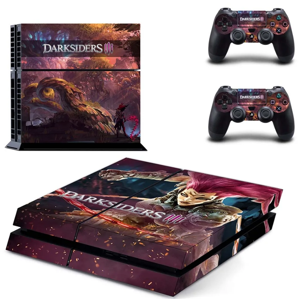 Темные наклейки 3 ps4 для кожи Sony Play Station4 консоль и 2 контроллера Скины виниловые