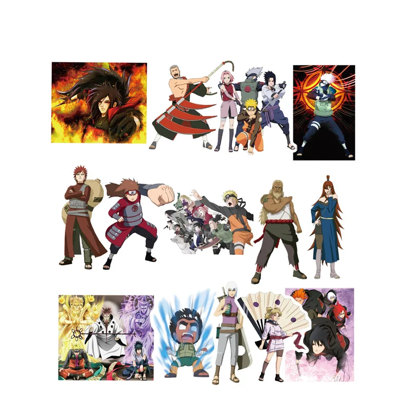 51PCS/set Waterproof Japan Anime Naruto Sticker For Laptop Car Trunk Skateboard Guitar Fridge Backpack Decal Toy Stickers | Игрушки и
