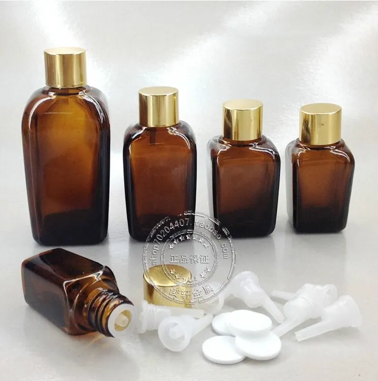 Бесплатная доставка: 30ml35ml коричневый квадратной формы флакон капельница