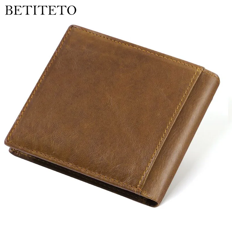 Бренд Betiteto RFID натуральная кожа кошелек для монет мужской Carteras тонкий Mini Walet Portmann