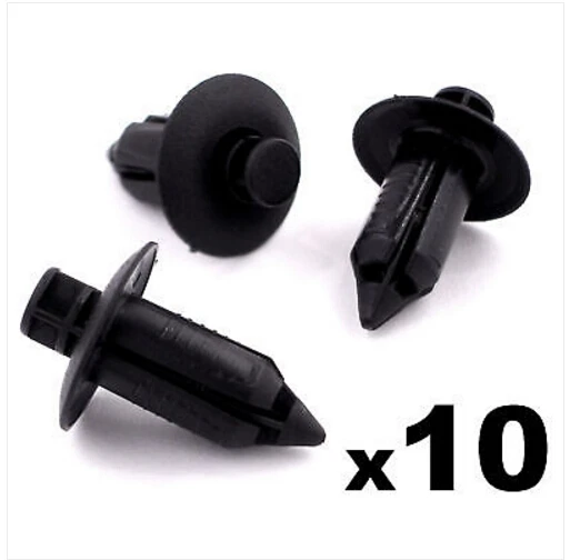 

10x For Mazda Black Plastic Rivet Style Body and Trim Panel Retainer Clips