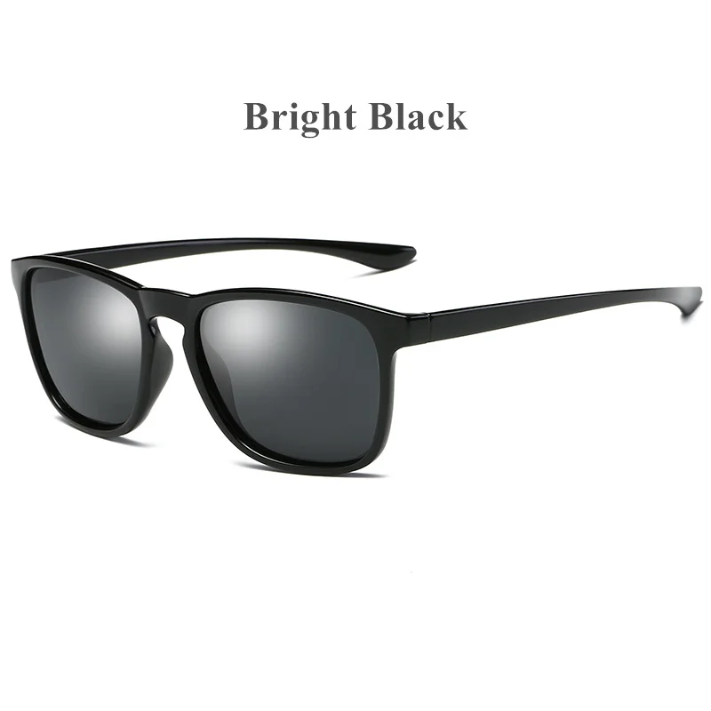 Bright Black UVLAIK Брендовые мужские поляризованные солнцезащитные очки модные солнцезащитные очки мужские очки для вождения UV400 очки - Цвет линз: Bright Black