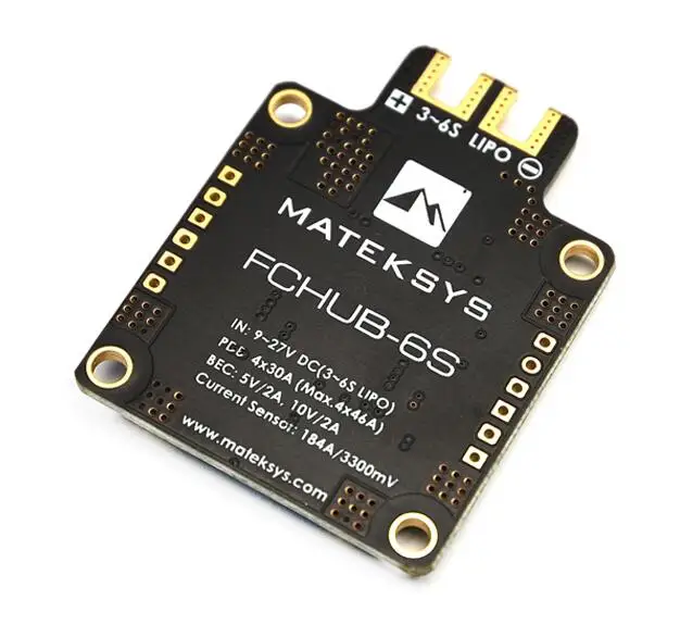Распределительная плата Matek FCHUB-6S Hub PDB 5V &amp 12V BEC Встроенный датчик тока 184A для