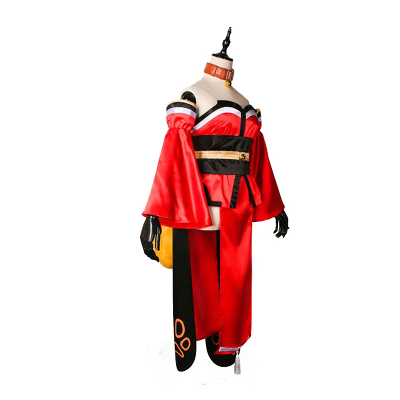 Костюм для косплея ROLECOS Game FGO костюм тамамо но Маэ красная Сексуальная Короткая