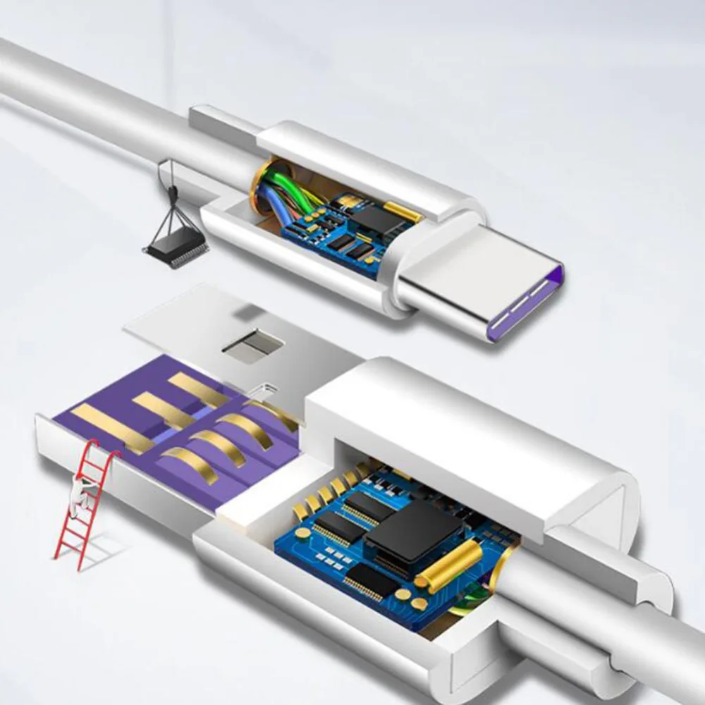 Кабель usb type-C для huawei P30 Pro lite Mate20 P10 Plus 5A USB 3,1 type-C оригинальные кабели для мобильных телефонов Supercharge для Andriod