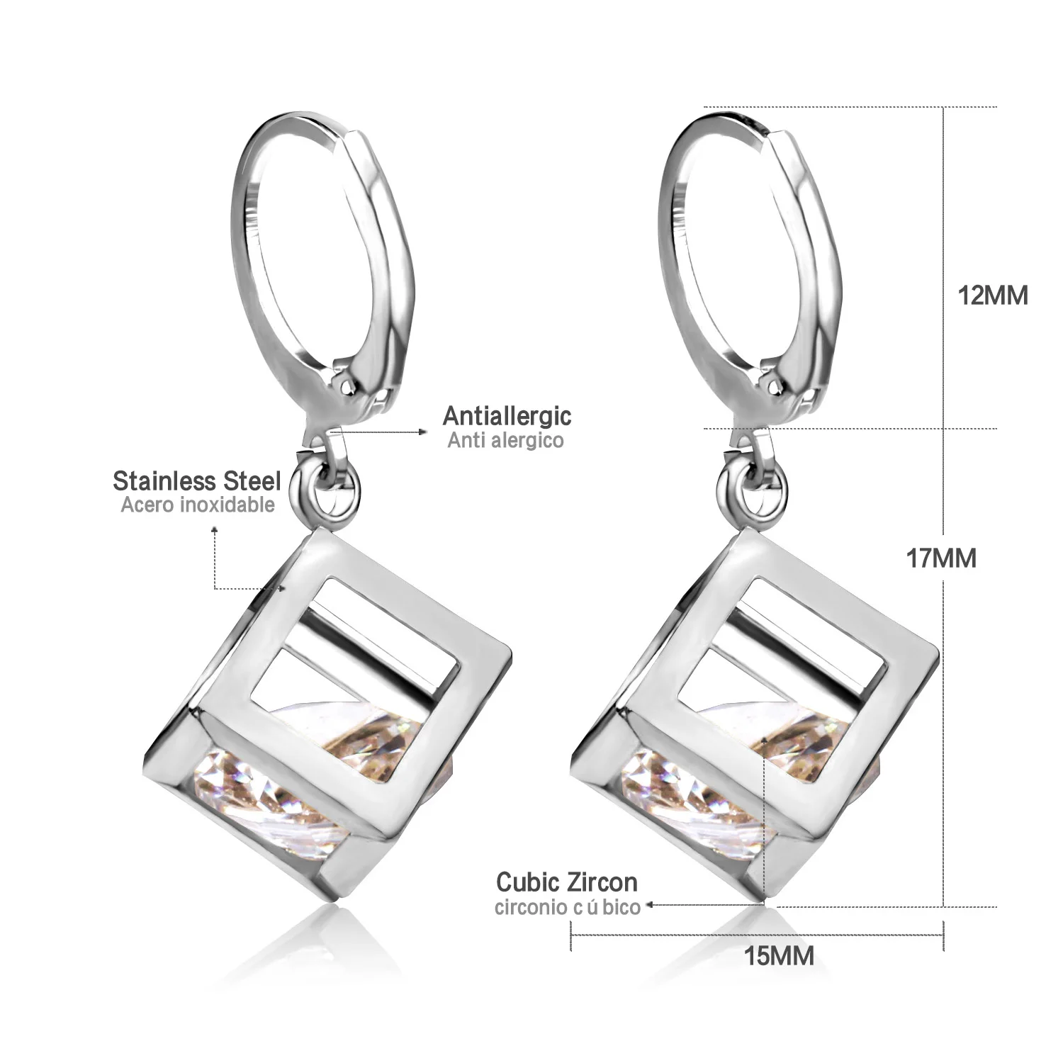 Роскошные висячие серьги из фианита золотого цвета модные ювелирные изделия