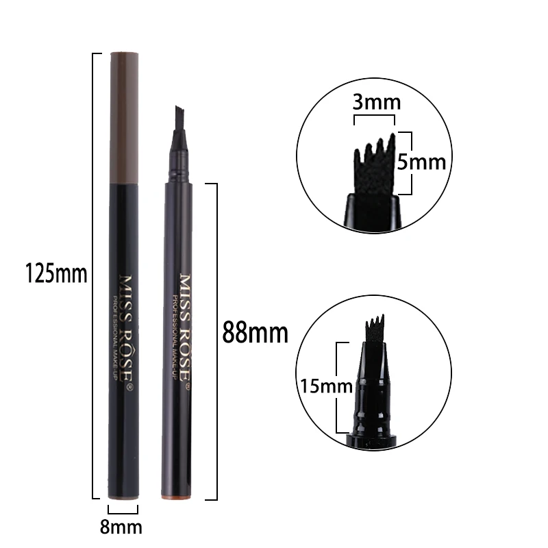 

Eyebrow Pen Waterproof Fork Tip Eyebrow Tattoo Pencil Long Lasting Professional Fine Sketch Liquid Eye Brow Pencil