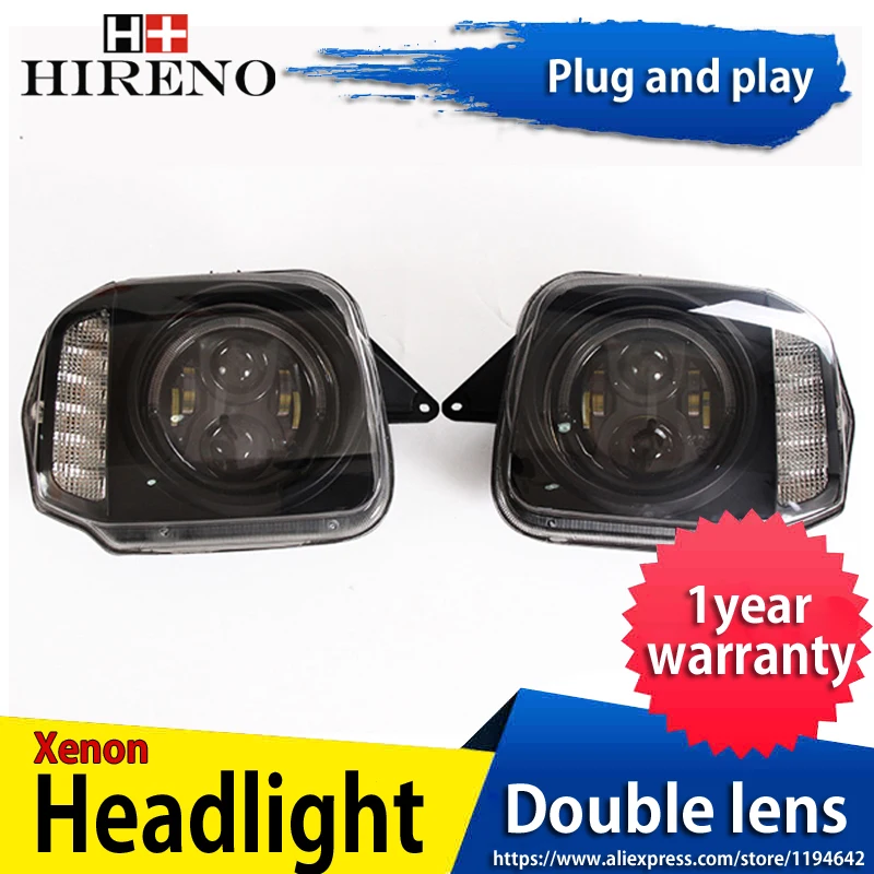 2 шт. фары Hireno для Suzuki Jimny|led drl|hid xenondrl led |