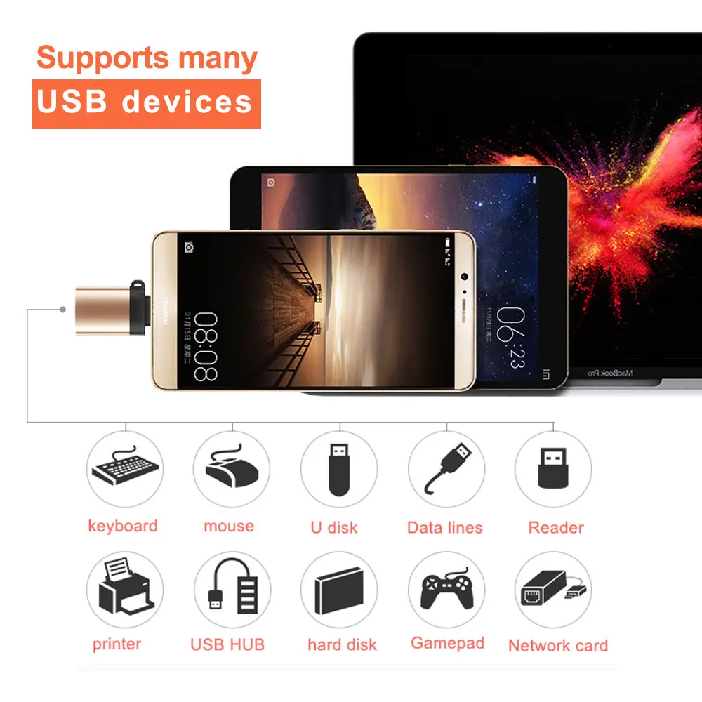 Kobwa OTG type-c usb c адаптер micro type usb-c 3 0 зарядный преобразователь данных для samsung galaxy s8 s9