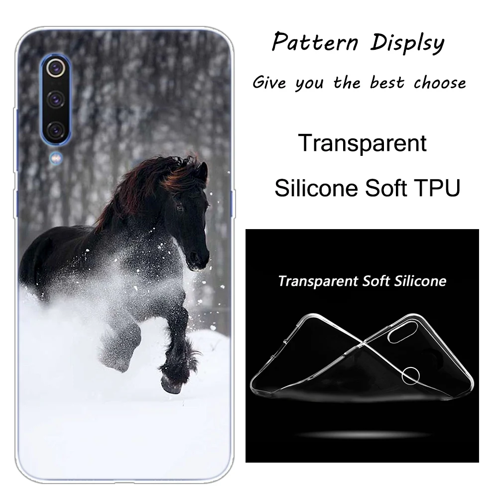 Горячие лошади бег силиконовый чехол для Xiaomi Pocophone F1 9T 9 9SE 8 A2 Lite A1 A2 Mix3 Redmi K20 7A Note 4 4X5 6 7 Pro S2 крышка