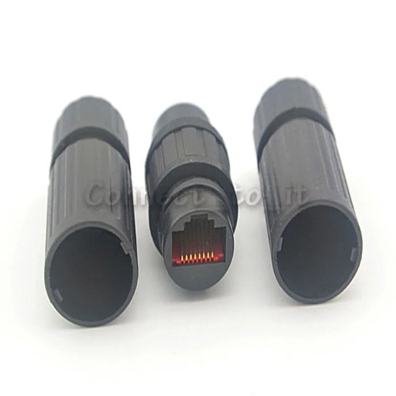 Стыковой Тип Ethernet сетевой LAN Кабельный разъем соединители RJ45 розетка к разъему