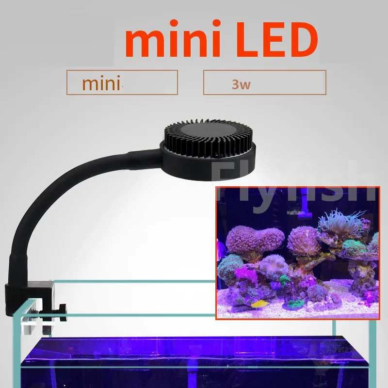 Zetlight Светодиодная лампа ZN1010 1020 аквариумная 3 Вт мини аквариум для пресной воды