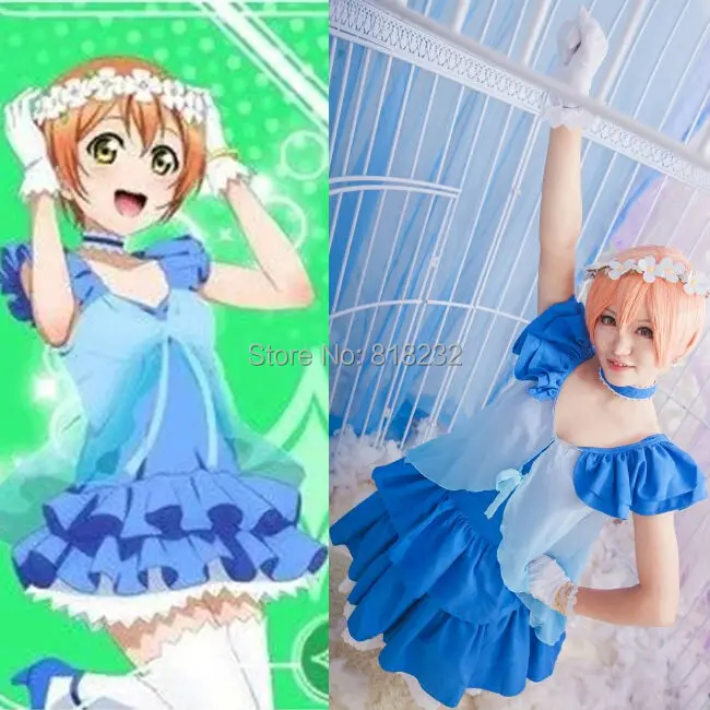 Шифоновое платье футболка Love Live Yume no Tobira Dreams Gate Rin Hoshizora Униформа наряд аниме