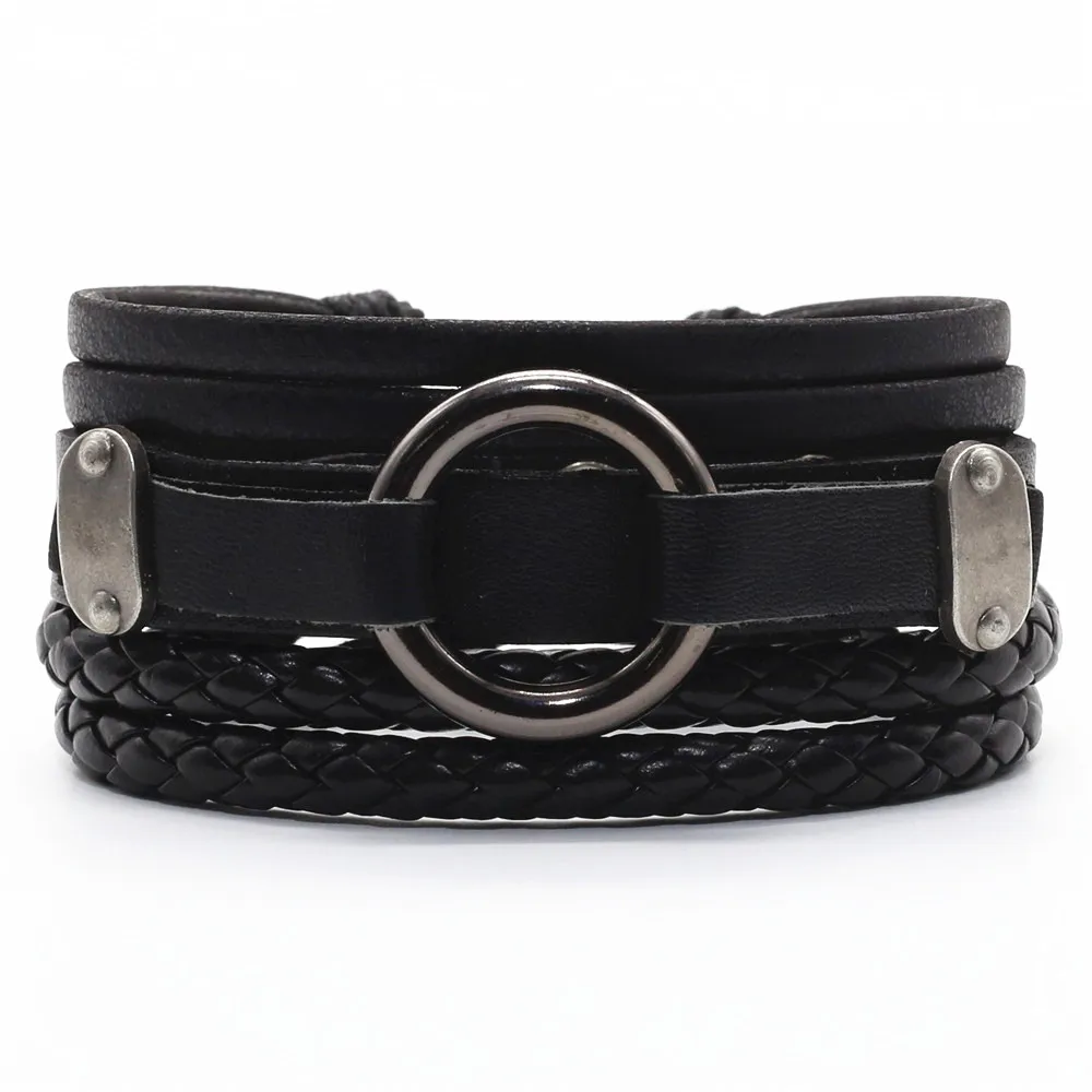 Мужские и женские браслеты ручной работы винтажные плетеные с круглыми рыбками
