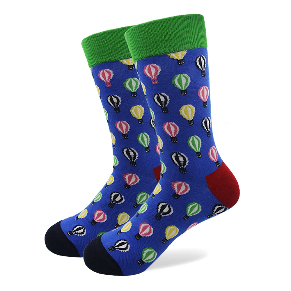 Забавные носки из чесаного хлопка с геометрическим узором для мужчин 10