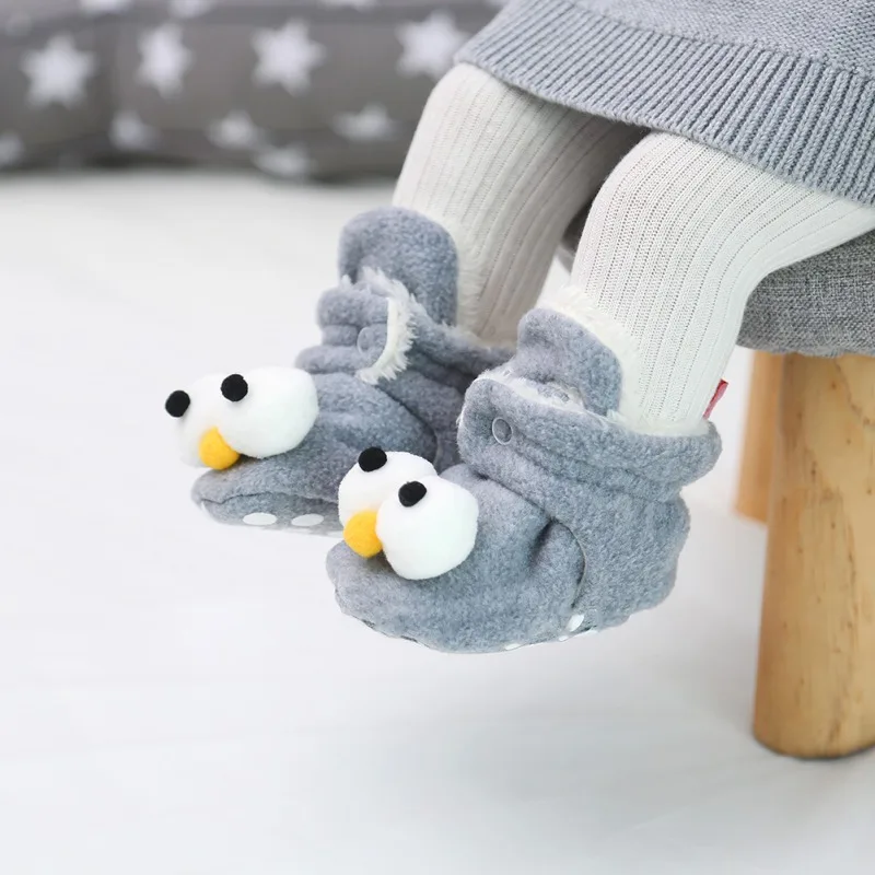 

Newborn Baby Autumn Winter Shoes Cute Cartoon Warm Baby Boots 0-18M Infant Plus Cotton Thickening Cartoon Toddler Moccasins