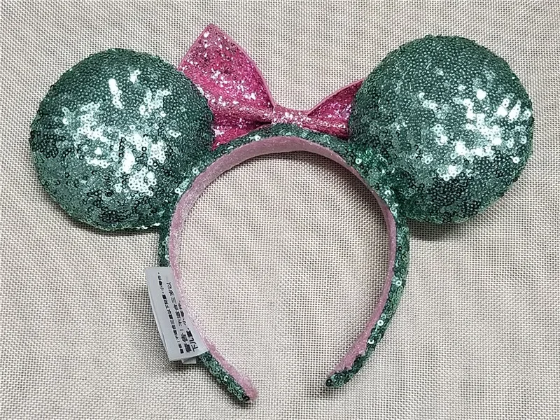New Sugar Rush Mint Green &amp Pink Glitter Minnie Sequin Ears Headband For Gift Costume Party | Игрушки и хобби