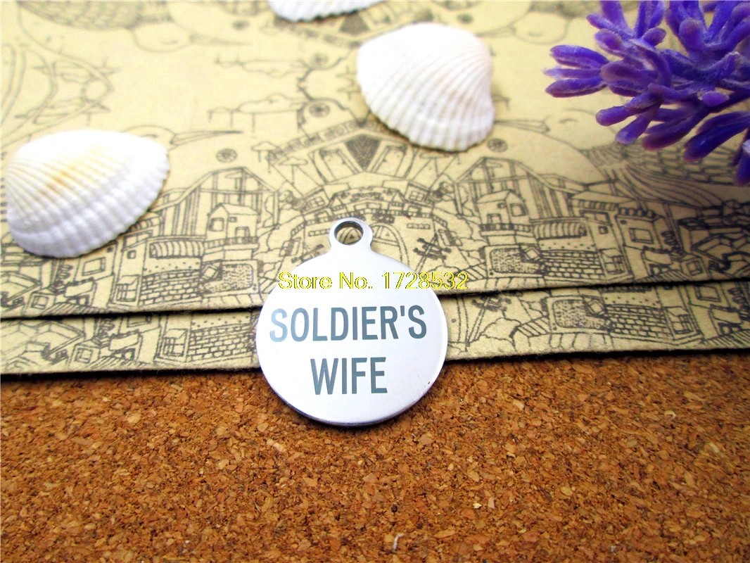

20pcs--stainless steel charms "soldier's wife" 5 style for choosing DIY Charms Pendants
