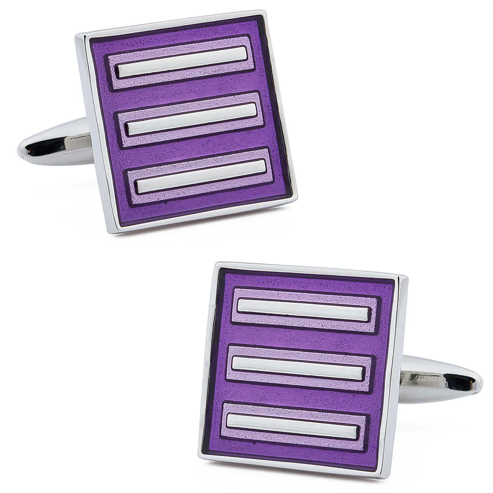 1 пара розничных фиолетовых запонок эмалированные ювелирные изделия Модные