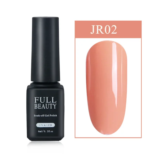 JR02 6ml Soak Off Grey Gel Polish Nail Art Lacquer Long Lasting Nude Pink Hybrid Gel Nail Polish Top Coat UV Gellak Manicure CH981-3 - Цвет: JR02