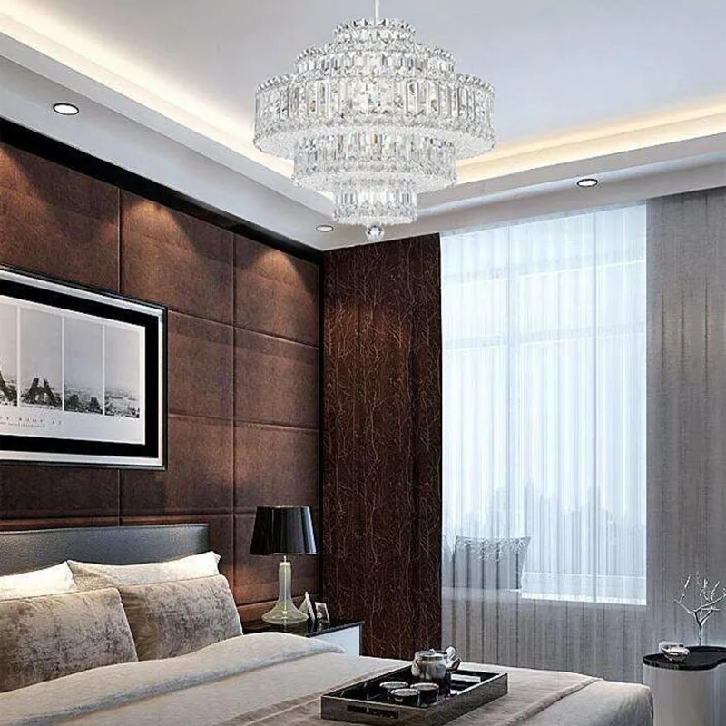Manggic Lighting French Empire Gold Chrome Chandeliers Modern Crystal Light Living room lights | Лампы и освещение