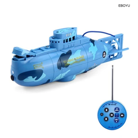 EBOYU игрушки для творчества 3311 радиоуправляемая подводная лодка 6-канальная скоростная радиоуправляемая подводная лодка с дистанционным управлением электрическая мини радиоуправляемая лодка детская игрушка в подарок