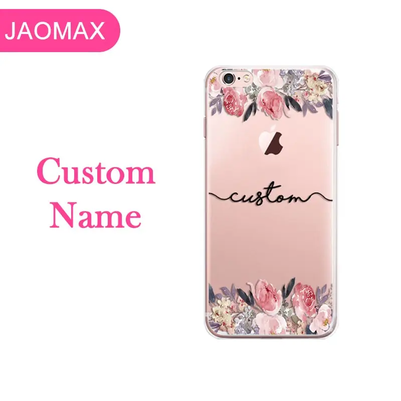 Jaomax персонализированный пользовательское имя мира чехол "карта" для iPhone 11 7Plus Xs Max SE 5S X 8 6s Xr прозрачный силиконовый чехол с цветами и сердцем - Цвет: Nameflower6