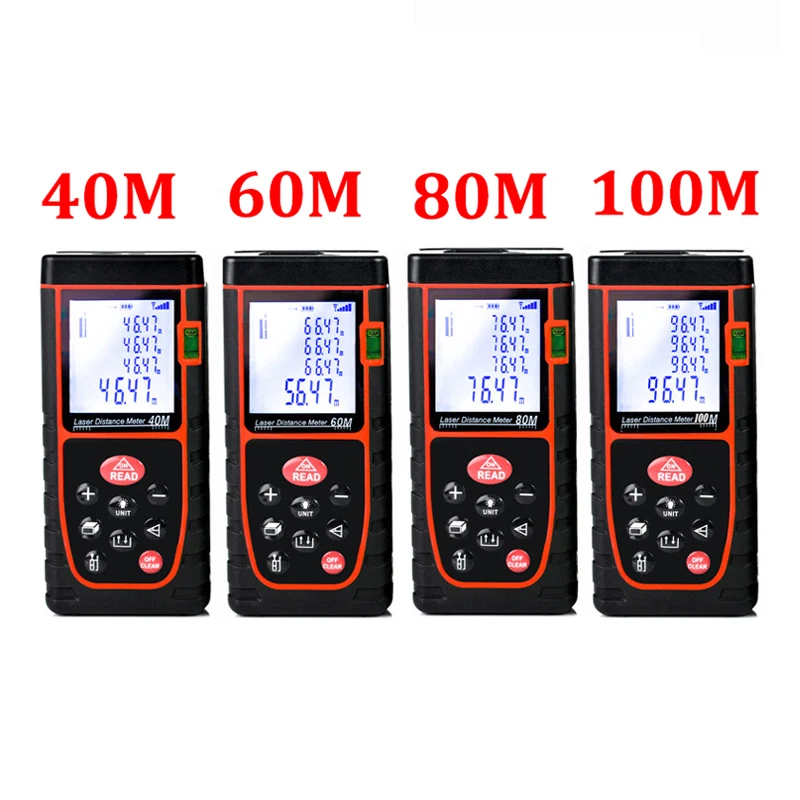 

Laser level range finder Distance Meter 40M 60M 80M 100M nivel laser rangefinder ruler Finder Diastimeter tape Measure D1013