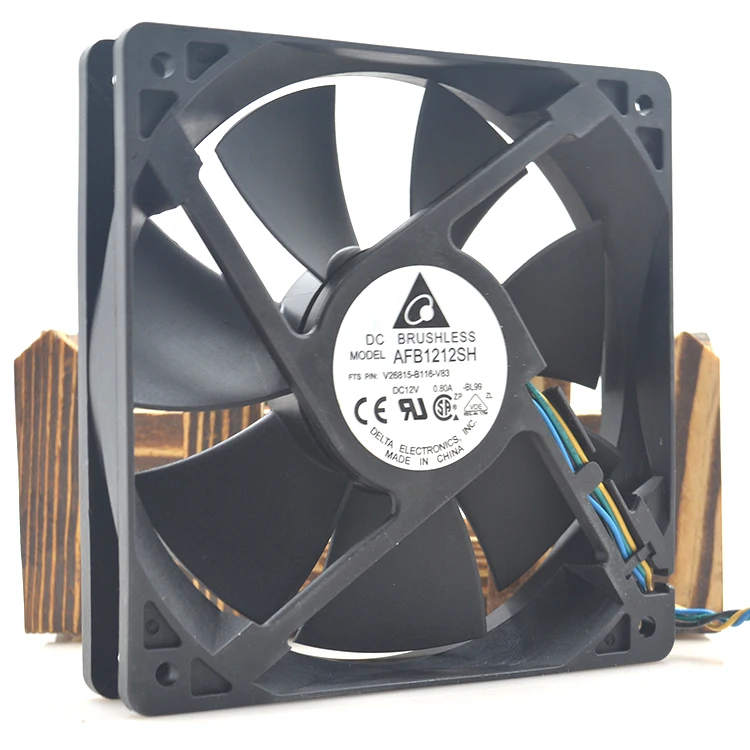 

AFB1212SH 12CM 120MM 12025 12V 0.80A Cooling Fan 2-p 3400 rpm 113CFM