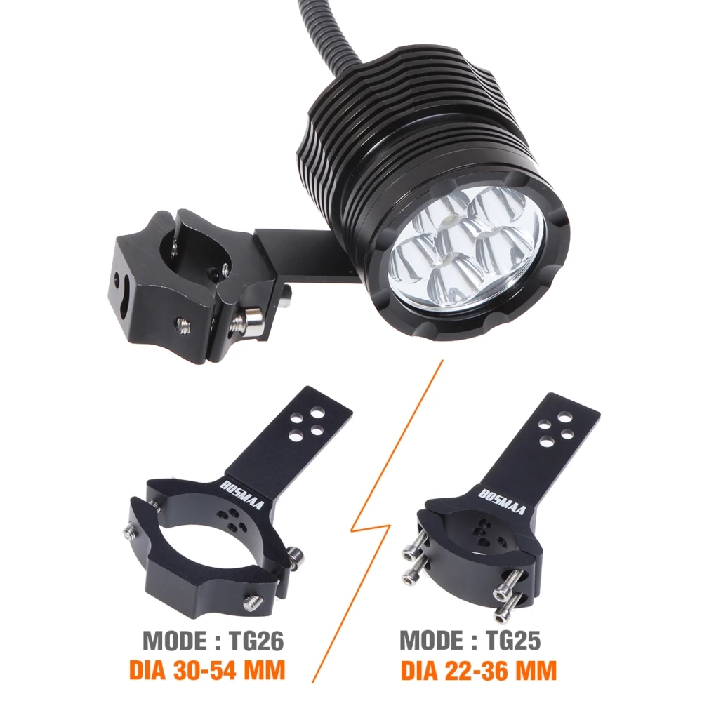 BOSMAA 2xM201 Moto белый 4800LM MX L2 светодиодный мотоцикл фара противотуманная точечная