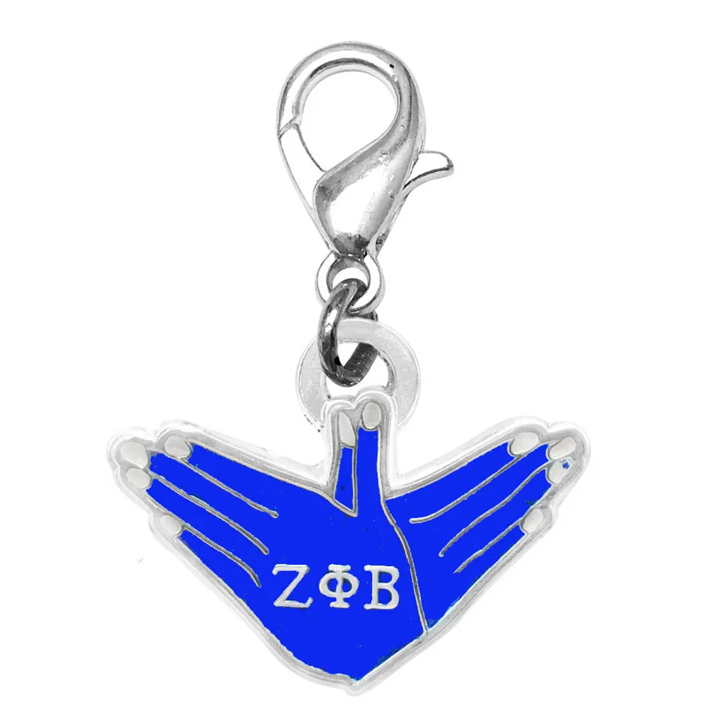 20pcs W lobster Женский клуб греческий ZPB zeta Phi Beta ручной символ Шарм для браслета ожерелье ювелирные изделия - Окраска металла: 20pcs W lobster