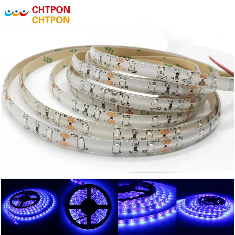 Ультрафиолетовая Светодиодная лента 3528 SMD -нм 12 В 60 светодиодов/м | Освещение