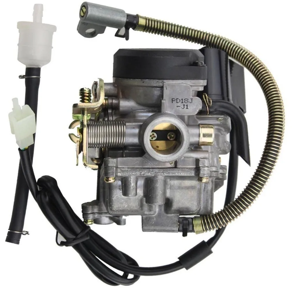 GOOFIT PD18J карбюратор 18 мм carb с ускорителем насос для GY6 50cc Мопед ATV Go Kart N090 016|pd18j