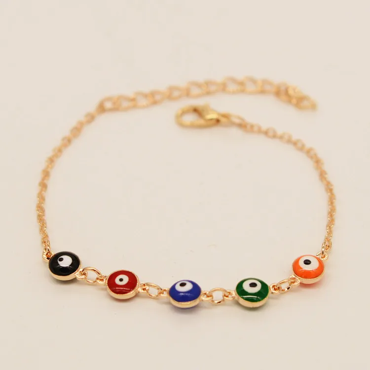 Бесплатная доставка Европейская мода золотые ручные украшения Fatima Evil Eyes