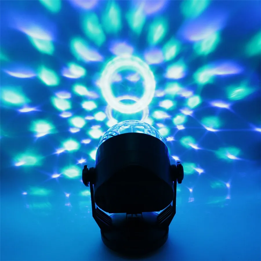 ZINUO сценический светильник ing эффект голосового управления RGB светодиодный сценические лампы батарея кристалл магический шар лазерный проектор диско DJ вечерние светильник