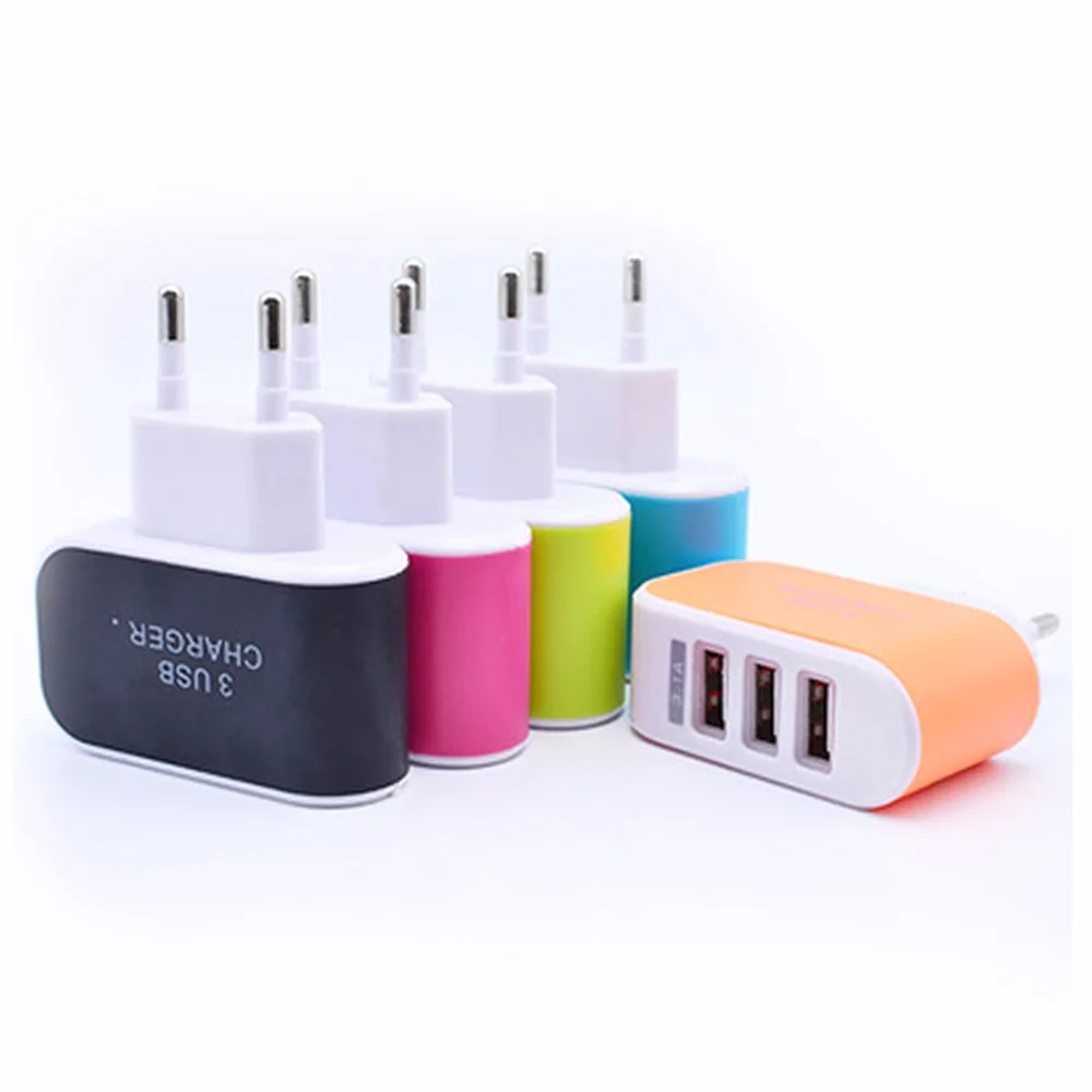 Универсальное настенное зарядное устройство SOONHUA с 3 USB-портами адаптер для