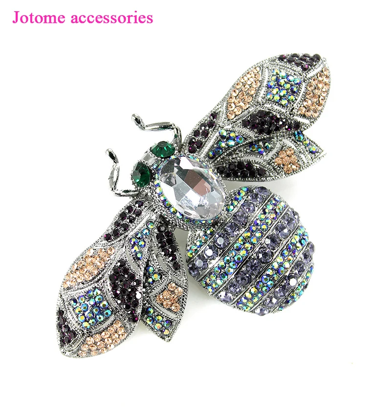 Оптовая продажа Броши Стразы в виде шмеля ювелирные изделия пчелы украшение для