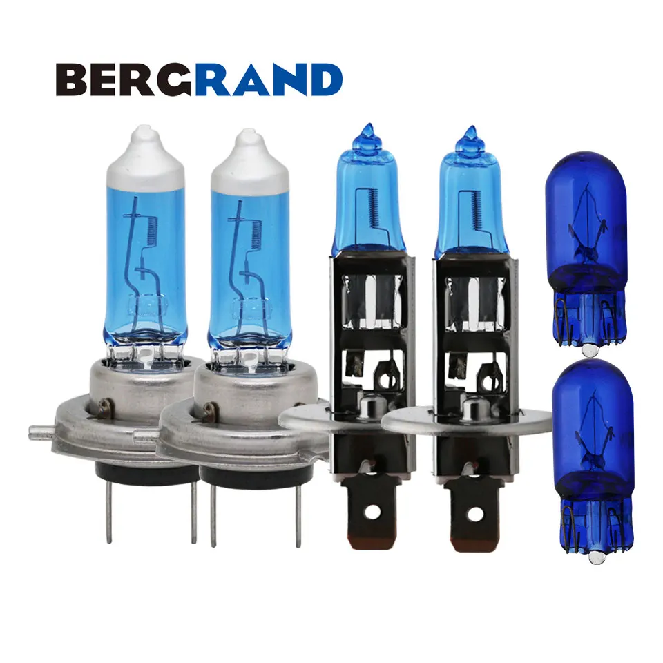 Lluz 12 v H1 55 Вт галогенная лампа H7 Туман фара 4300 К ксенон высокое ближнего света